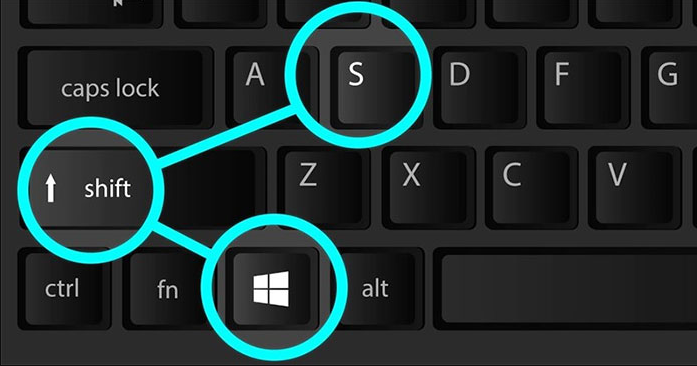 Hình minh họa cách chụp màn hình máy tính bằng tổ hợp Windows + Shift + S trên Windows 10 và Windows 11